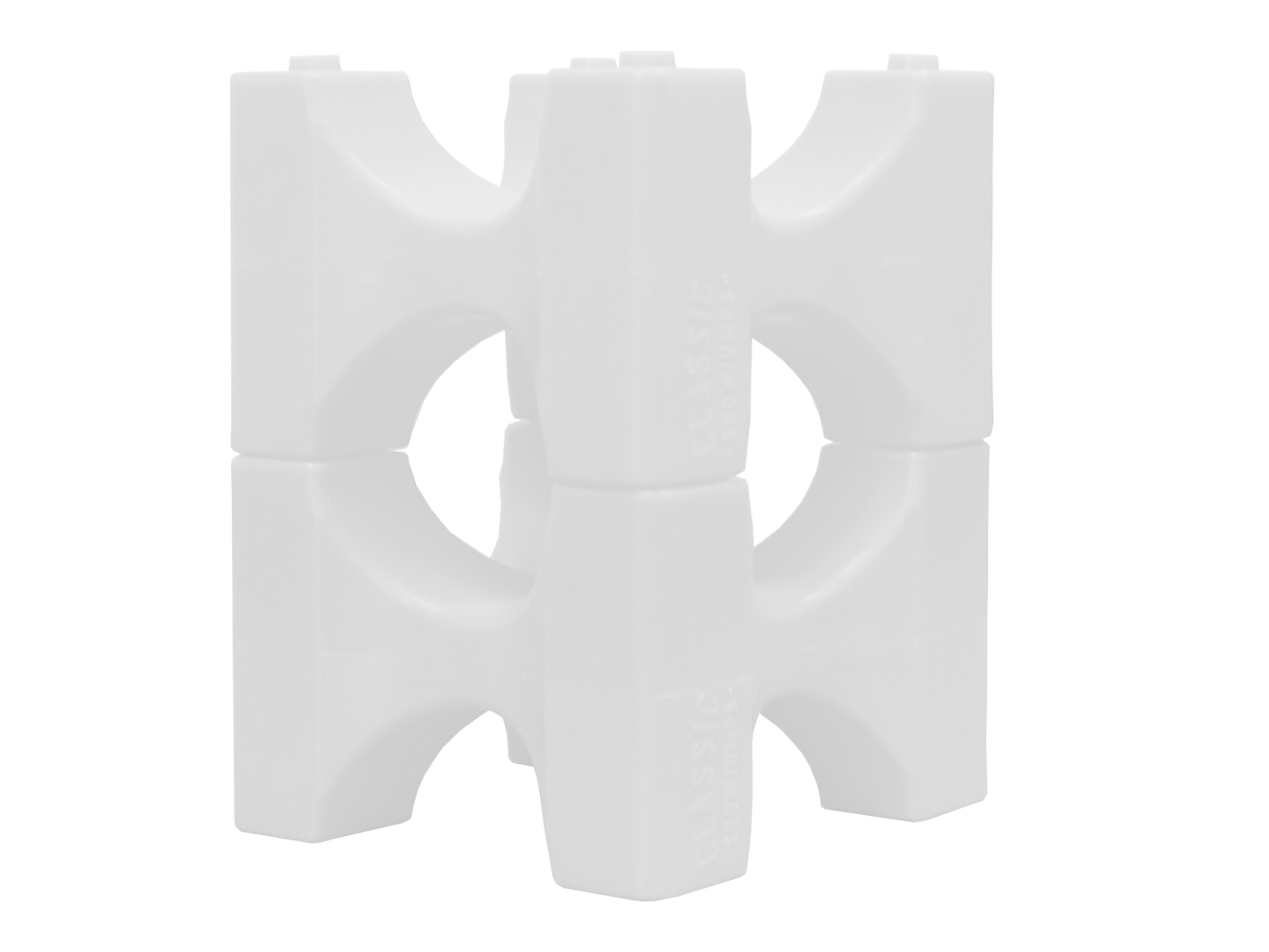 Classic Show Jumps Jump Blocks White Stackaletti - Set of 6