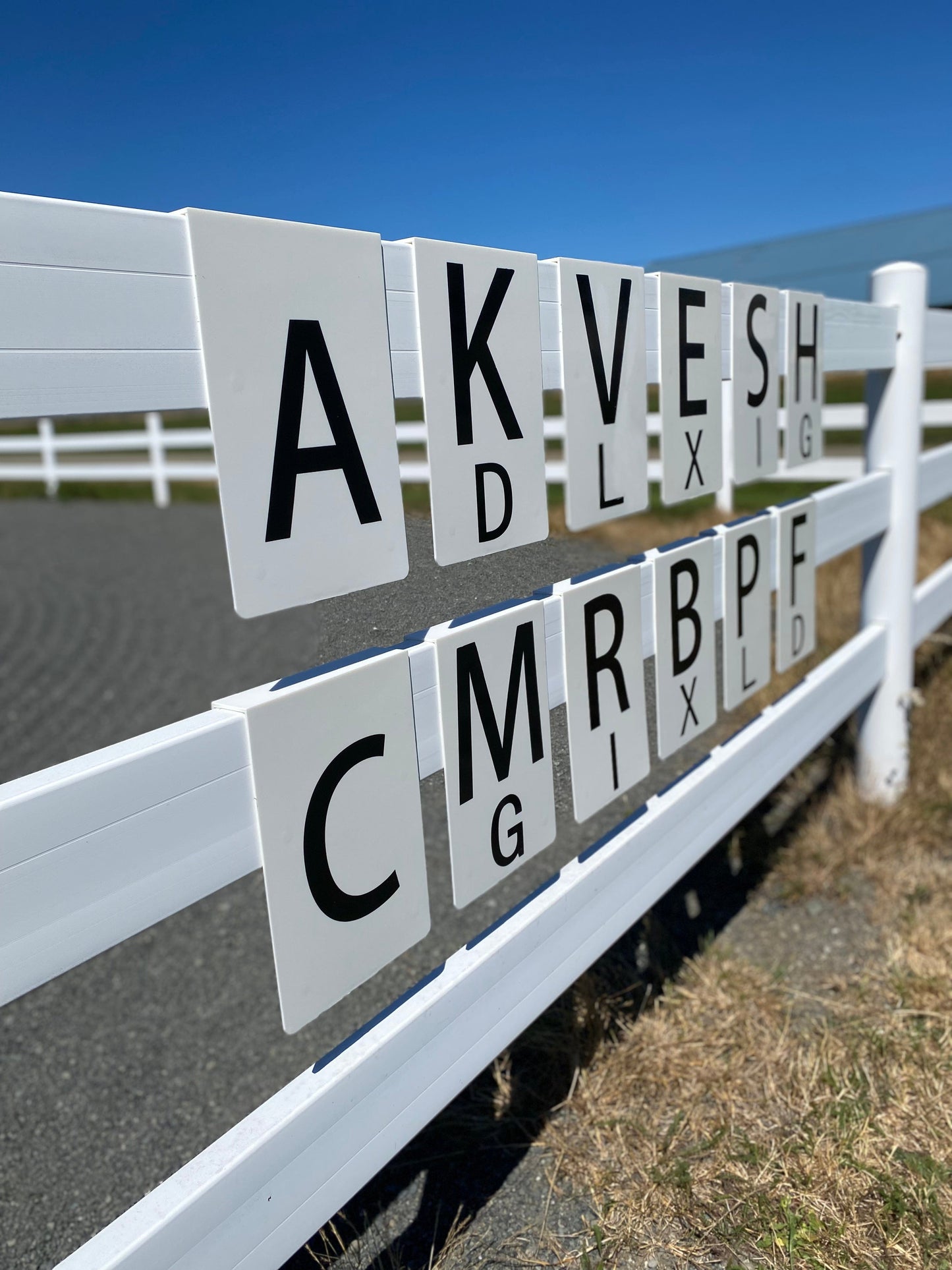 Copper Pony Poles Dressage Dressage Rail Letters (Set of 12)