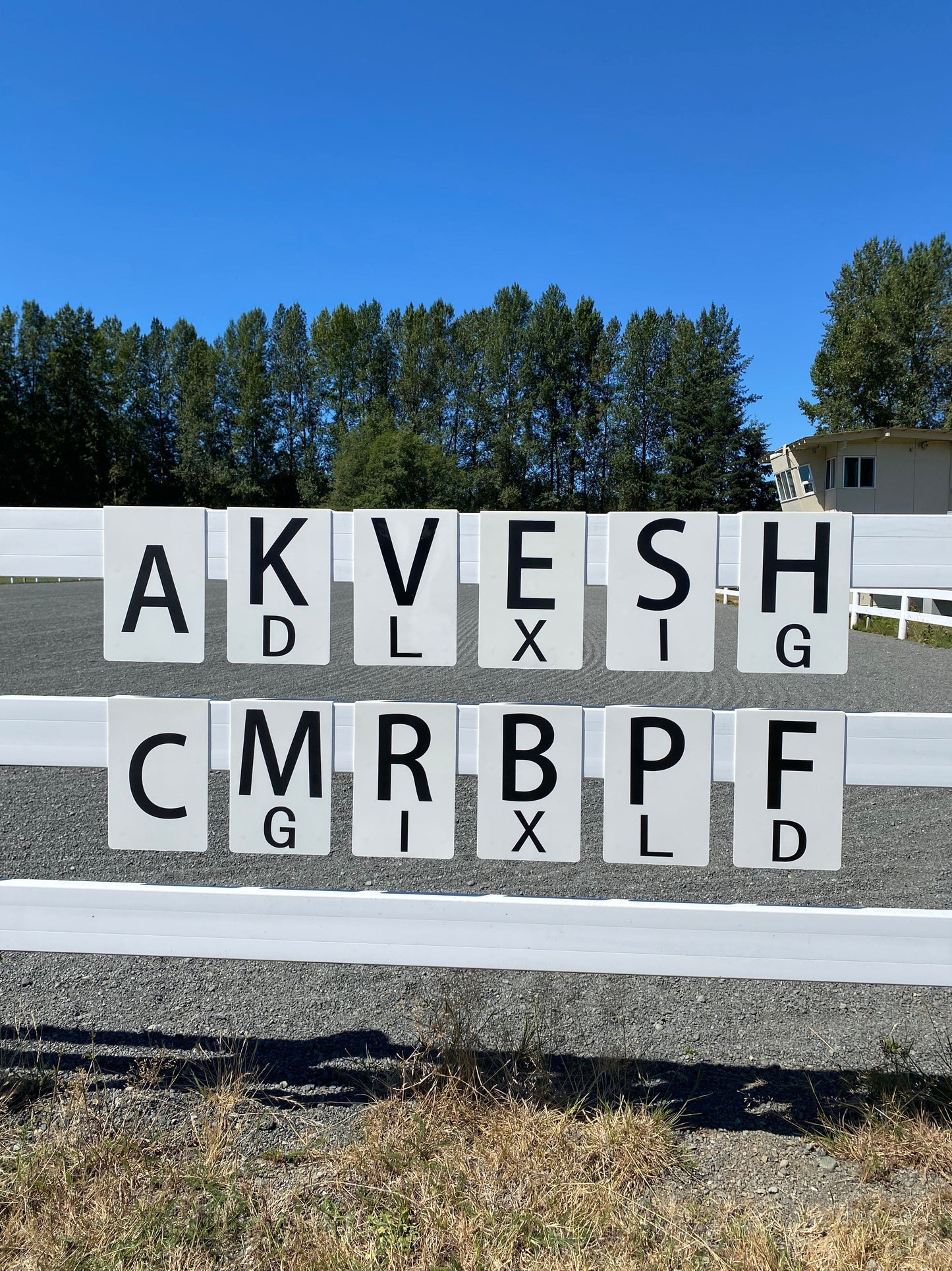 Copper Pony Poles Dressage Dressage Rail Letters (Set of 12)