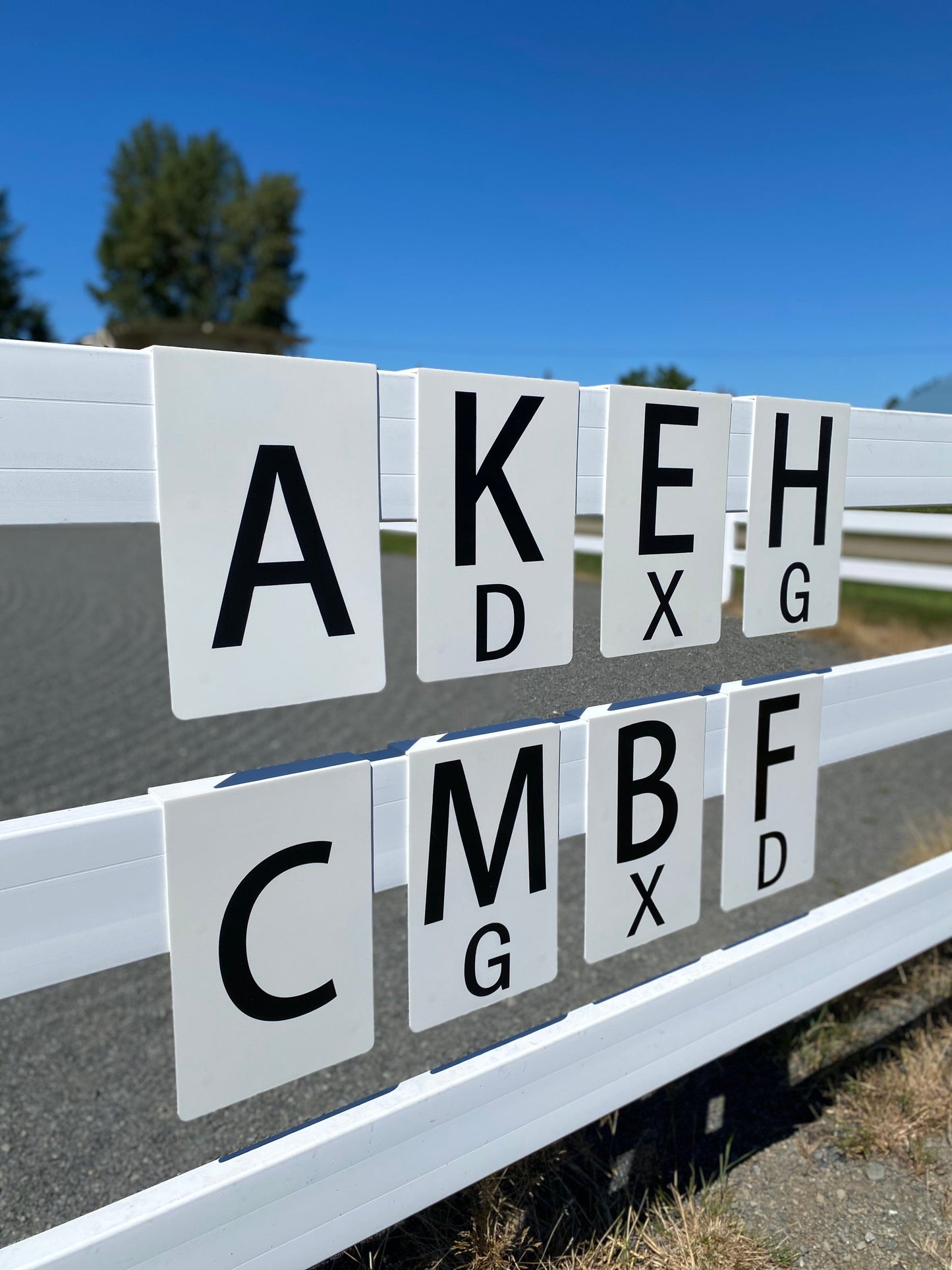 Copper Pony Poles Dressage Dressage Rail Letters (Set of 8)