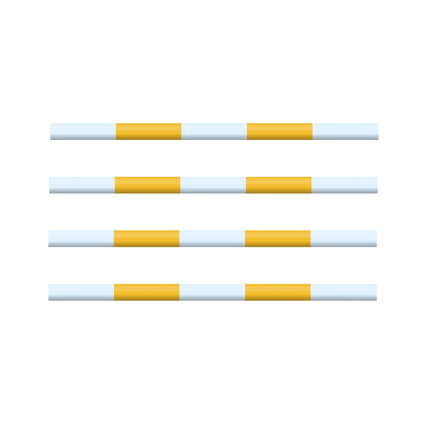 Copper Pony Poles Jump Poles Yellow Poles - 8' ft wood (Set of 4)