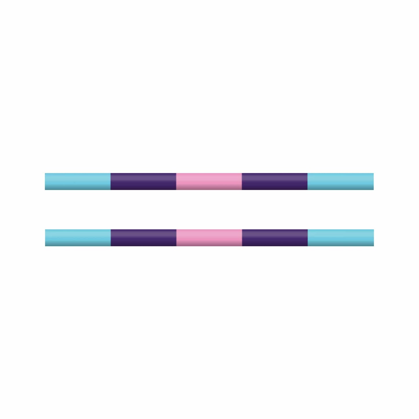 Copper Pony Poles Light Blue / Purple / Pink Poles - 8' ft Wood (Set of 2)