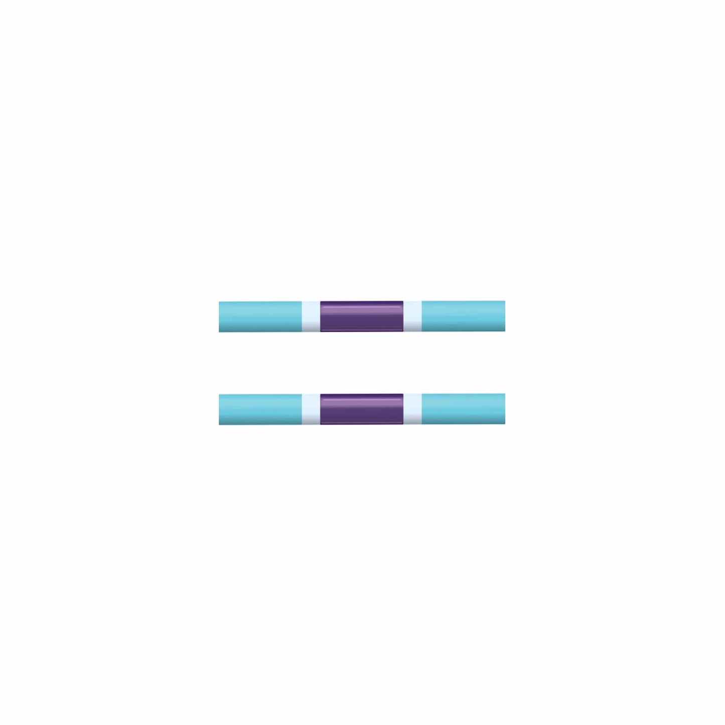 Copper Pony Poles Light Blue + purple Poles - 4' ft Wood Mini Poles (Set of 2)