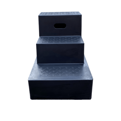 Classic Show Jumps Arena Accessories Black Mounting Block - 3 Step