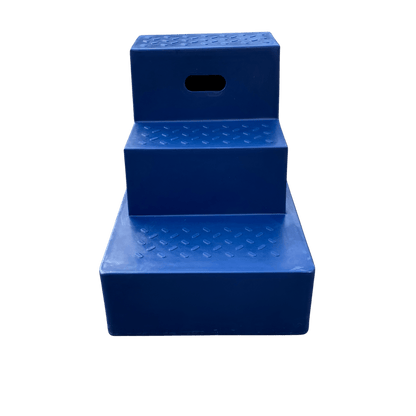 Classic Show Jumps Arena Accessories Navy Blue Mounting Block - 3 Step
