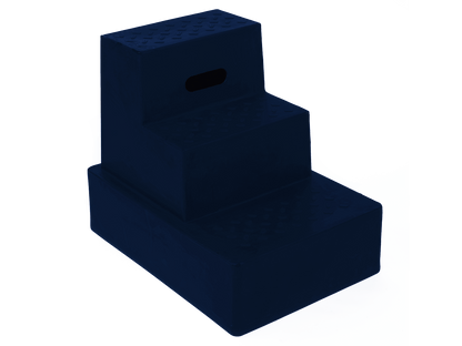 Classic Show Jumps Arena Accessories Navy Blue Mounting Block - 3 Step