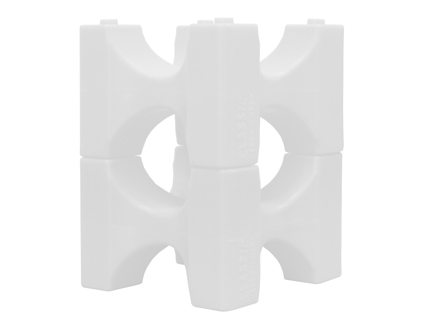 Classic Show Jumps Jump Blocks White Stackaletti - Set of 6