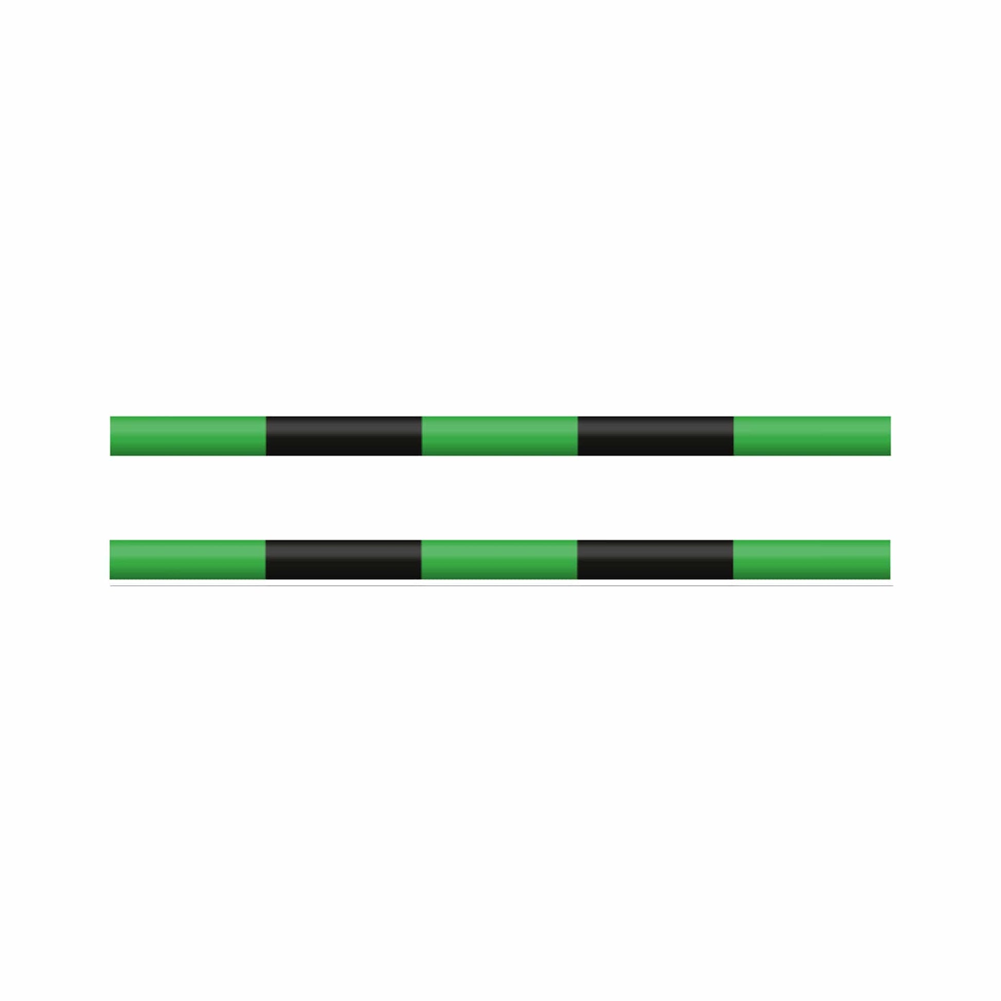 Copper Pony Poles Bright Green / Black Poles - 8' ft Wood (Set of 2)