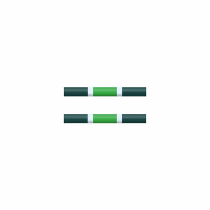 Copper Pony Poles Dark + Light Green Poles - 4' ft Wood Mini Poles (Set of 2)