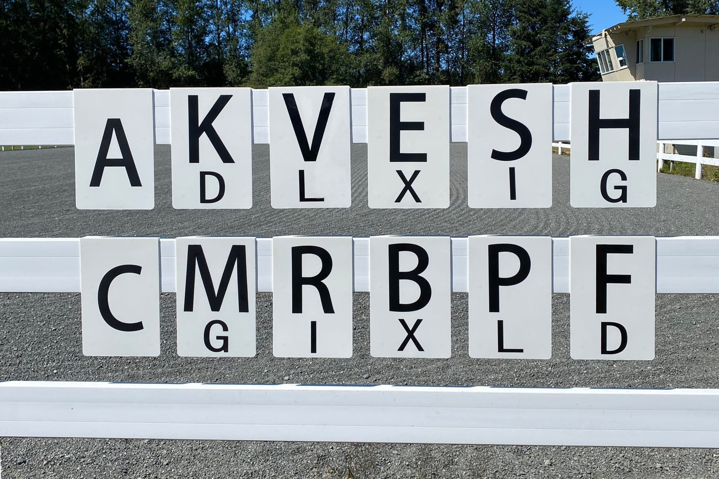 Copper Pony Poles Dressage Dressage Rail Letters (Set of 12)