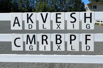 Copper Pony Poles Dressage Dressage Rail Letters (Set of 12)