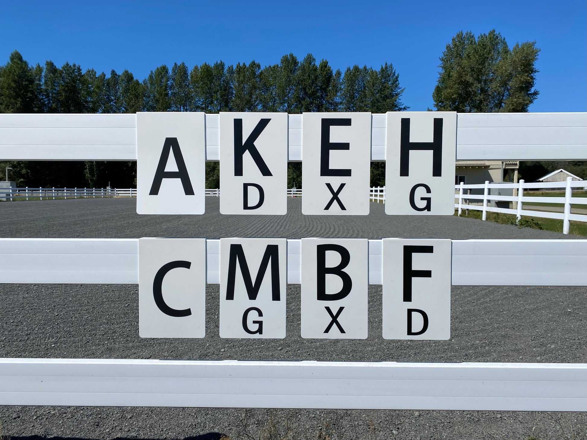 Copper Pony Poles Dressage Dressage Rail Letters (Set of 8)