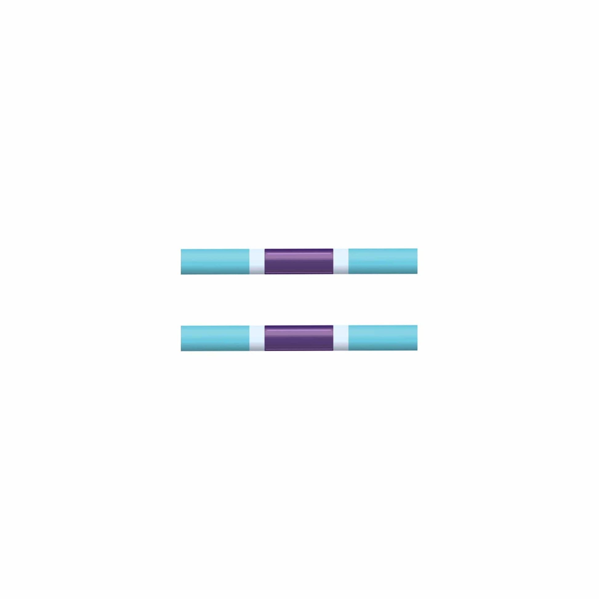 Copper Pony Poles Light Blue + purple Poles - 4' ft Wood Mini Poles (Set of 2)