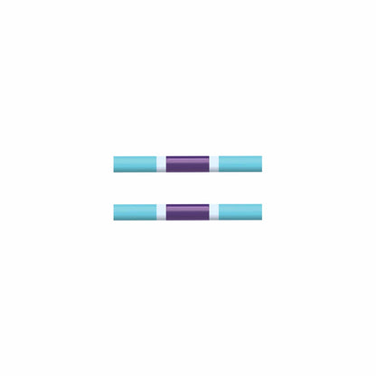 Copper Pony Poles Light Blue + purple Poles - 4' ft Wood Mini Poles (Set of 2)
