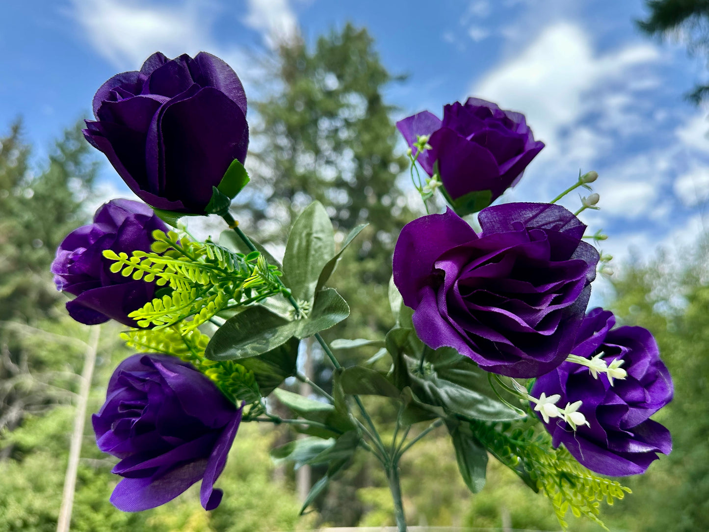 Hope Horse Purple Artificial Rose Stems