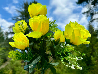 Hope Horse Yellow Artificial Rose Stems
