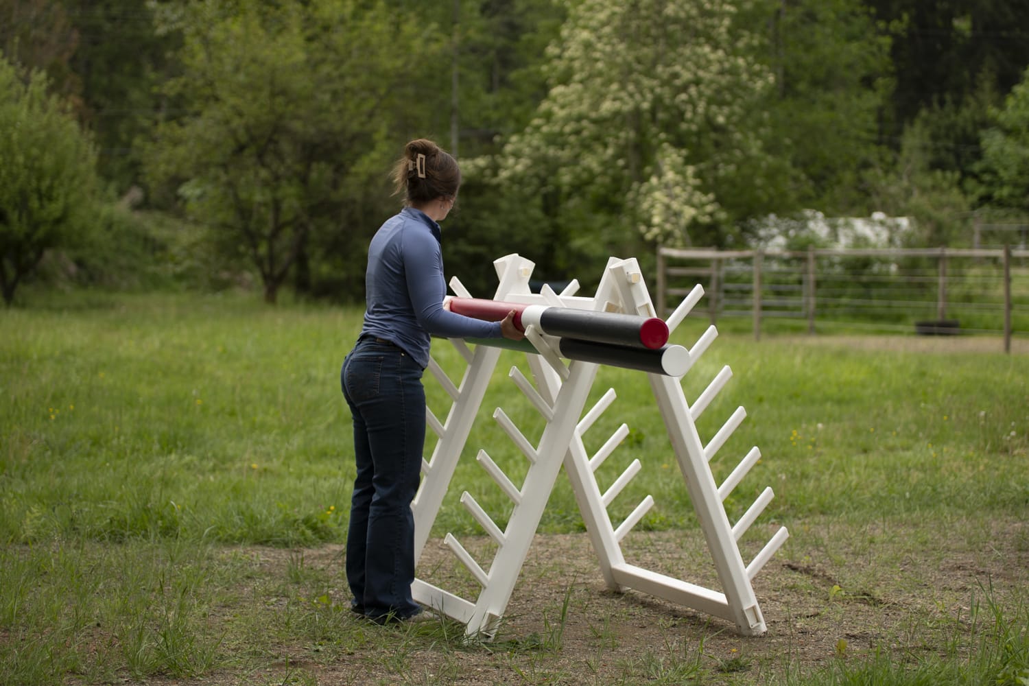Jump 4 Joy Arena Accessories Free Standing Free Standing Pole Rack