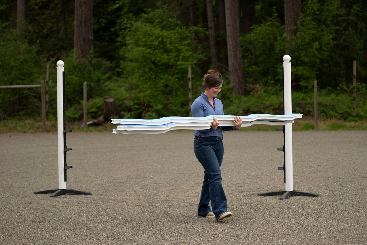 Jump 4 Joy Jump Filler 10' ft Zero Maintenance Slimline Wavy Plank (Polymer Wrapped Wood)