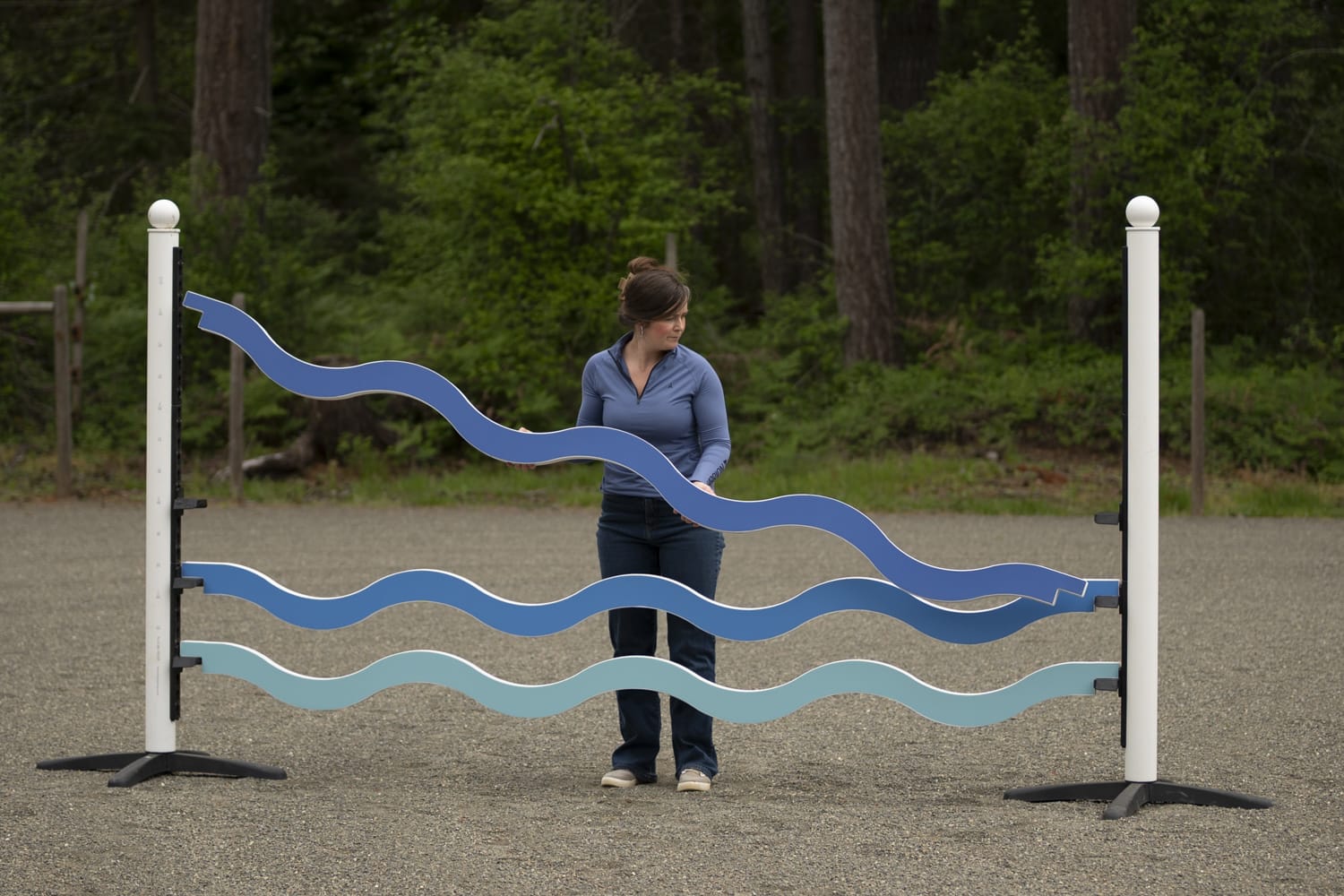 Jump 4 Joy Jump Filler 10' ft Zero Maintenance Slimline Wavy Plank (Polymer Wrapped Wood)